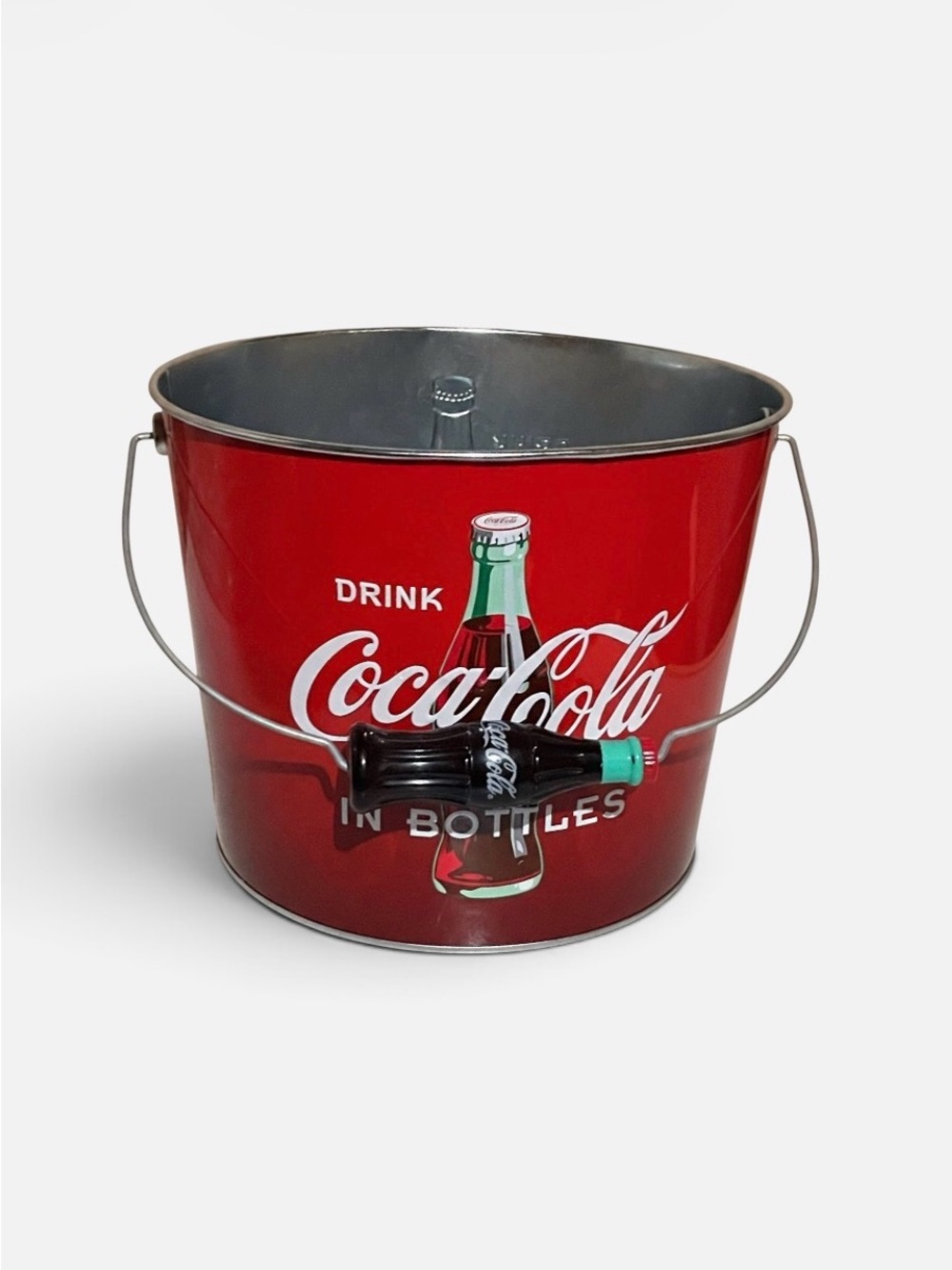 Coca Cola Red Party Ice Bucket with Bottle Graphic